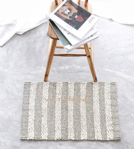 stripe woven doormat