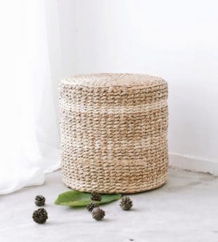 Bright color Seagrass Ottoman Stool from Vietnam
