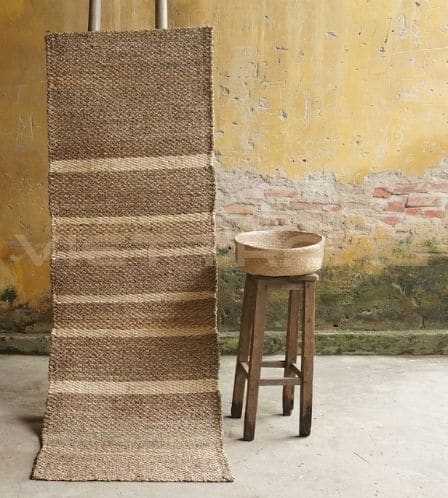 Mekong River water hyacinth rug runner