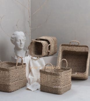 European style Wholesale Seagrass Baskets With Handles