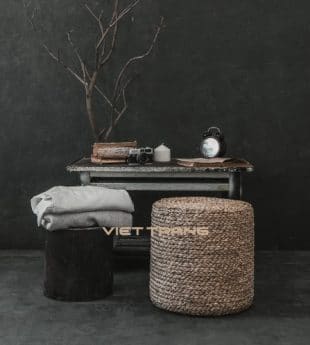 Eco-friendly Seagrass Ottoman Stool Made in Vietnam