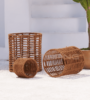 Modern Rustic Woven Coconut Basket