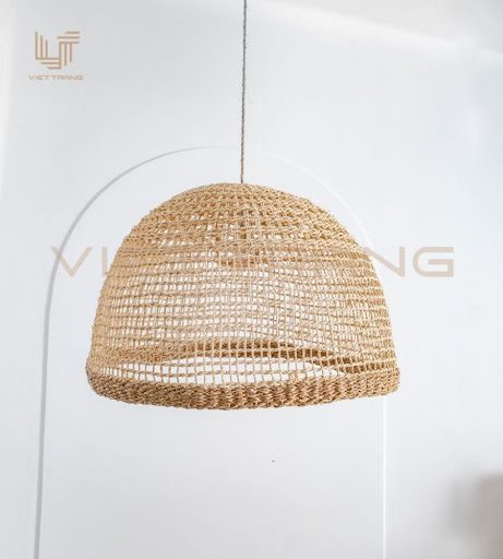 round woven lampshade