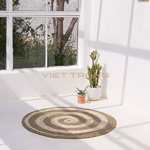 seagrass round rug in modern style