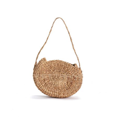 fashionable baskets handbags white background