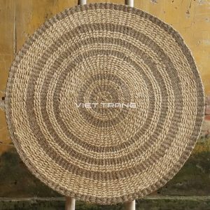 Vietnamese Rugs Wholesale: A Buyer's Guide to Natural Fiber Rugs 7 Striped seagrass round rug with contrasting rings