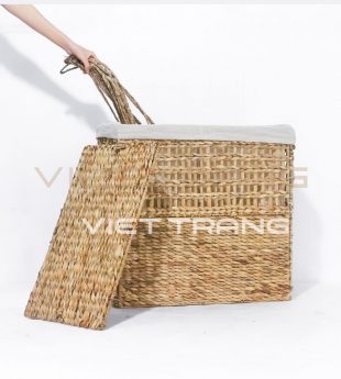 Water Hyacinth Laundry Collapsible Basket Wholesale