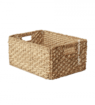 Natural Woven Rectangle Foldable Basket