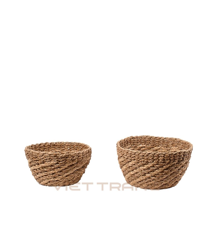 Seagrass and Corn husk Basket Planter ready to ship