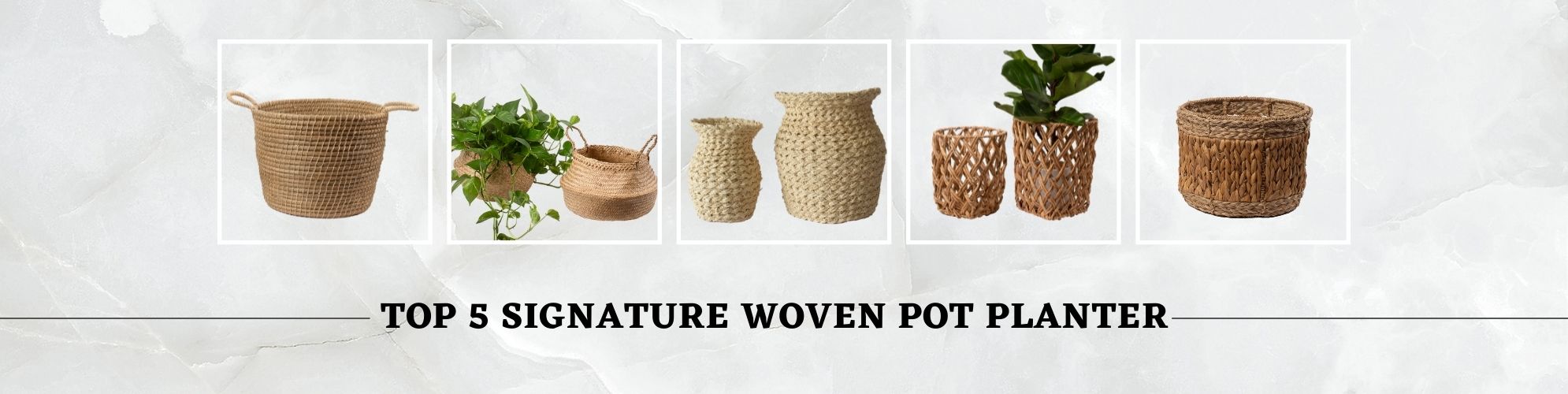 woven pot planter