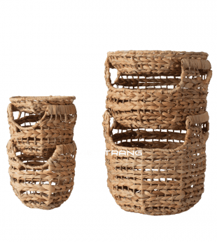 Stackable Water Hyacinth Kitchen Basket
