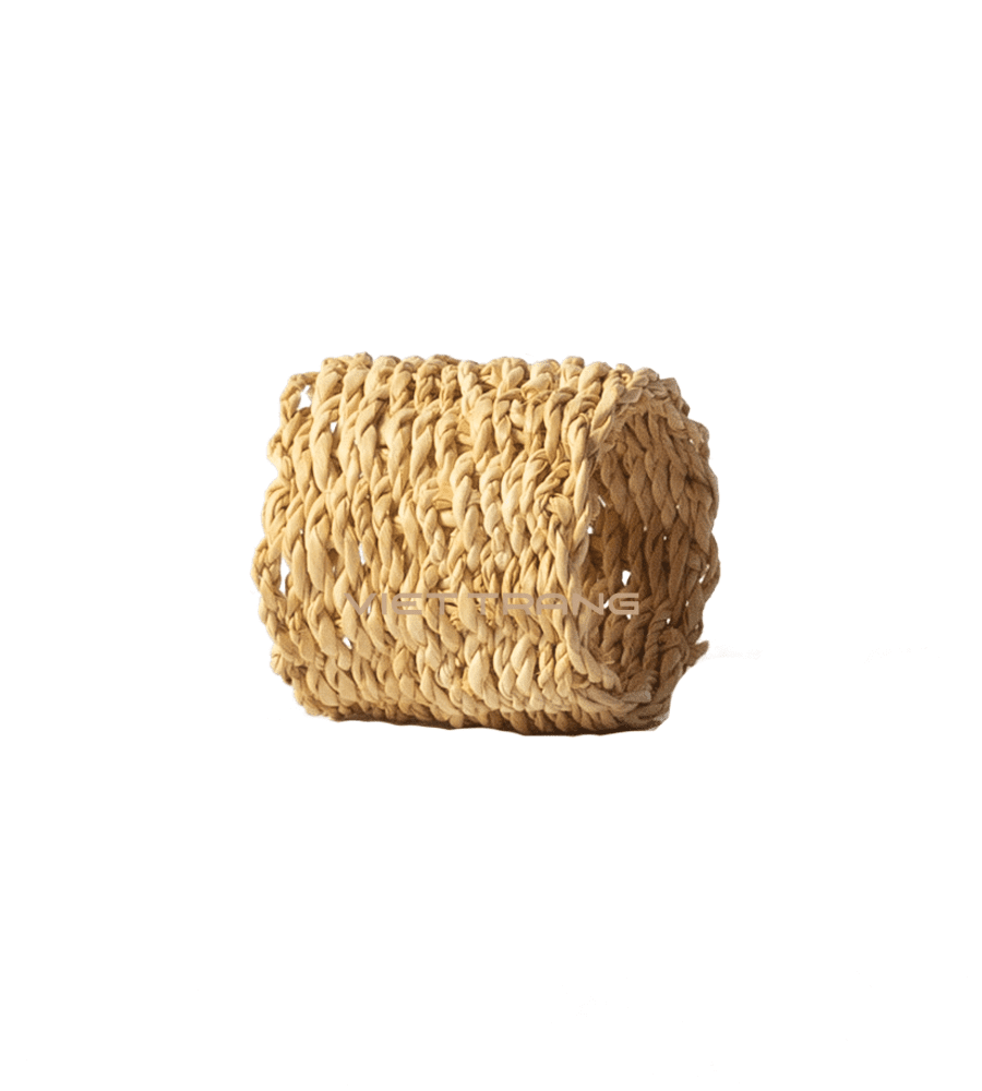 White Natural Palm Leaf Bulk Napkin Rings Viet Trang Handicraft