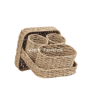 Natural Woven Desk Organizer And Accessories For Wholesale