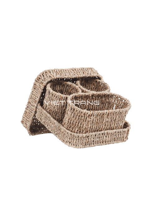 Hot Trendy Natural Seagrass Desk Organizer