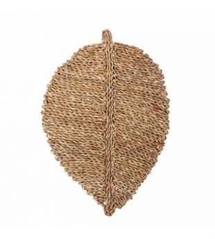 Hot trendy Leaf shape Seagrass Placemat
