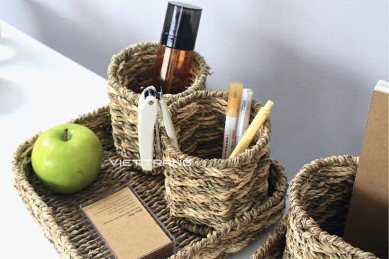 woven desk organizer