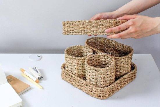 woven desk organizer application