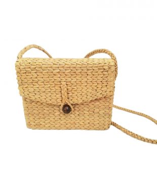 Basic Natural Water Hyacinth Fashion Handbag Wholesale