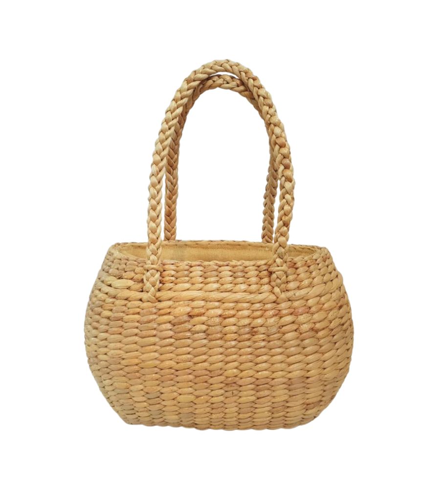 Round Water Hyacinth Fashion Handbag Wholesale