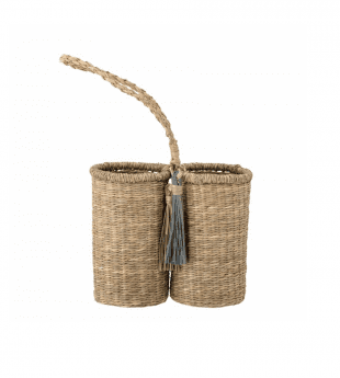 Beautiful Water Hyacinth Basket with Strap for Kitchen Decor