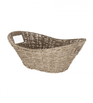 Cut-out Handles Oval Seagrass Storage Basket