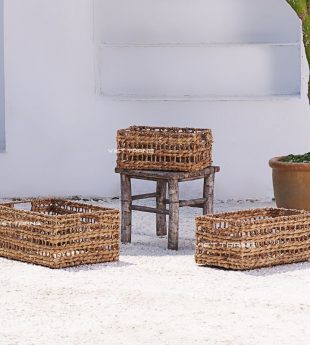 Best-selling Rectangle Handwoven Water hyacinth Basket