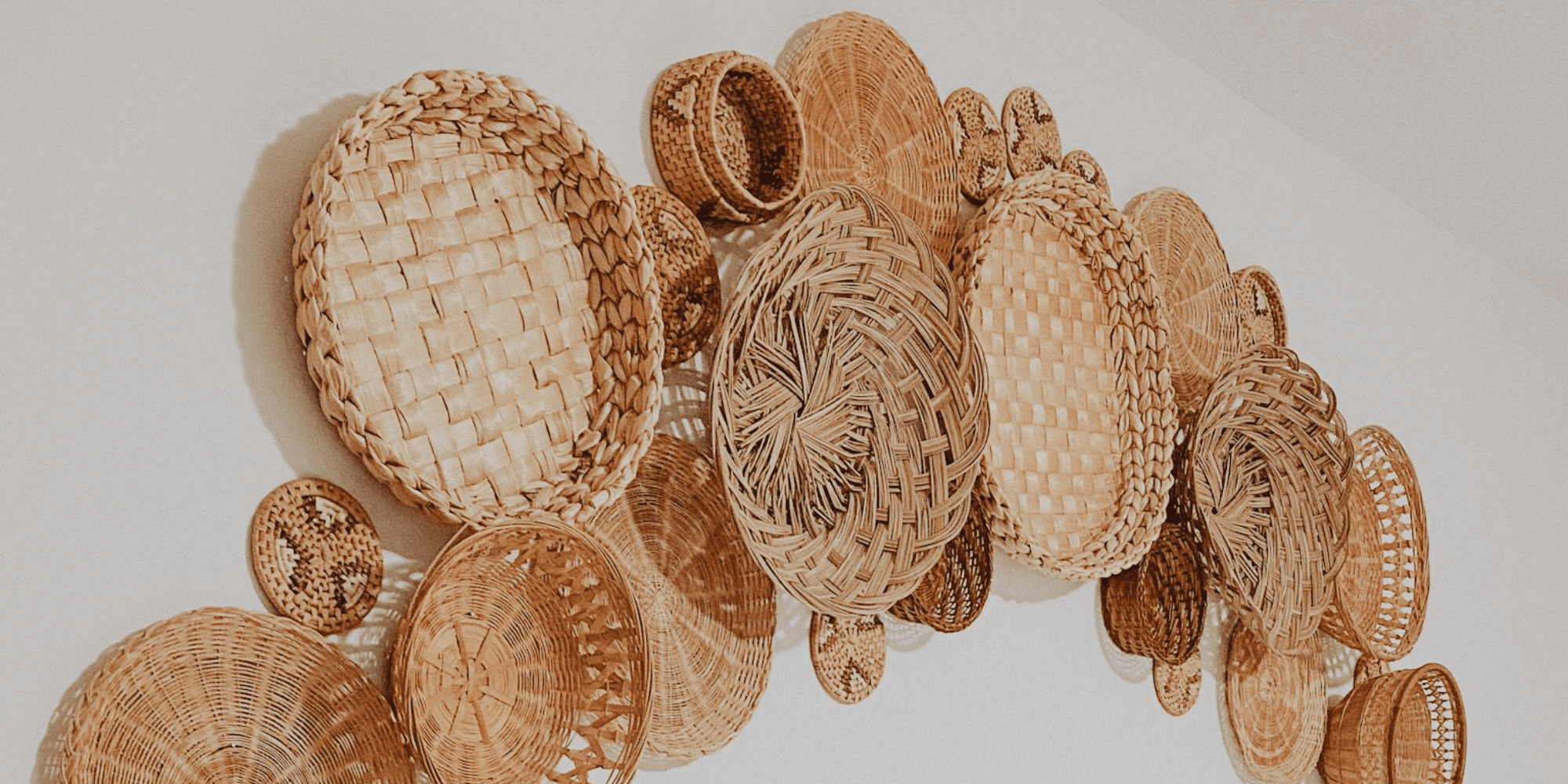 baskets on wall decor