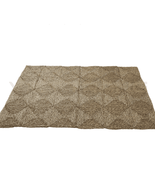 Large Foldable Rectangle Rug Woven from Natural Materials