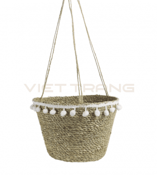 Handwoven Wicker Planter from Seagrass