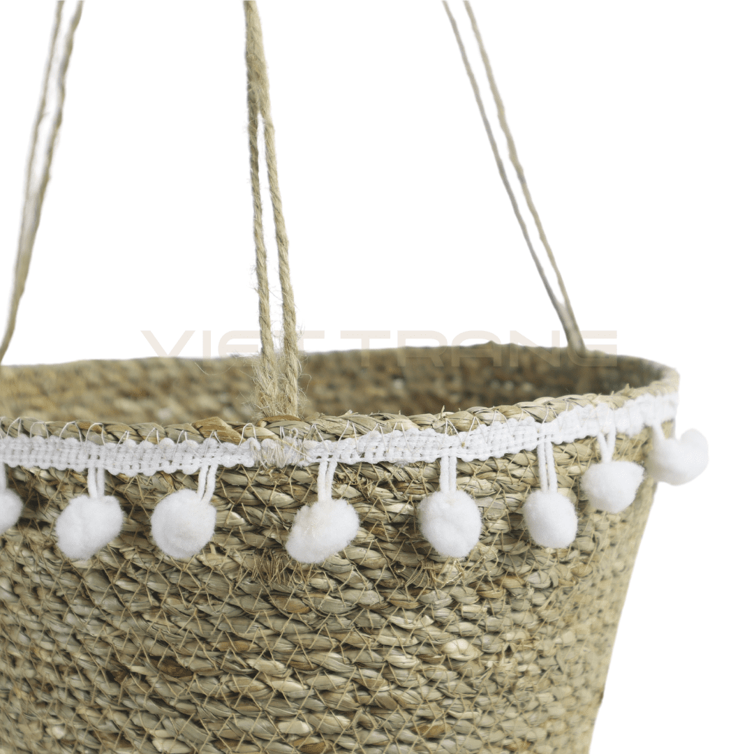 Handwoven Wicker Planter from Seagrass