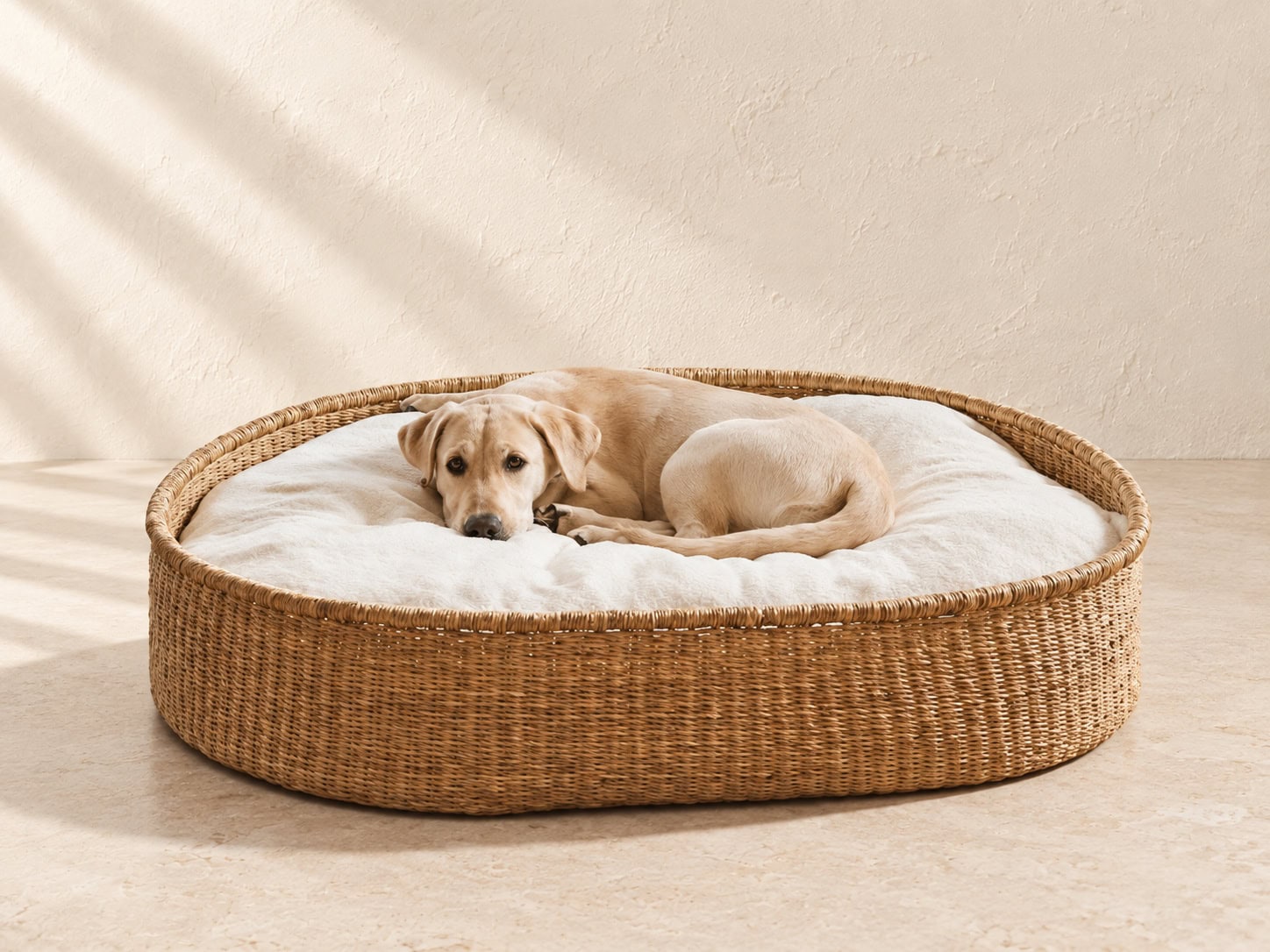 Large Oval Seagrass Dog Bed