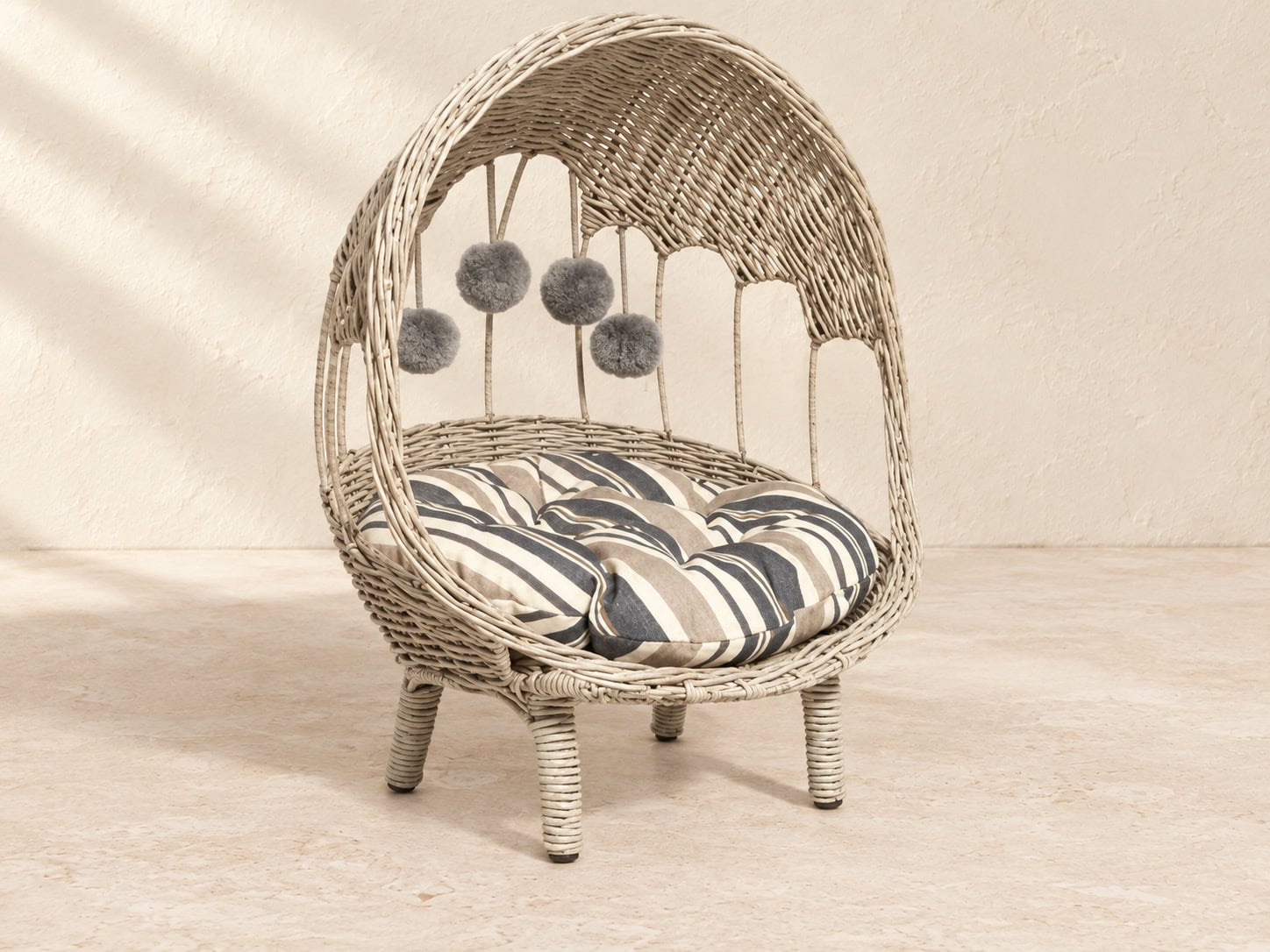 Raised Rattan Pet Chair