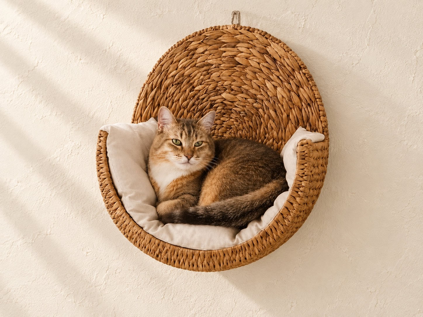 Wall-Mounted Water Hyacinth Cat Nest