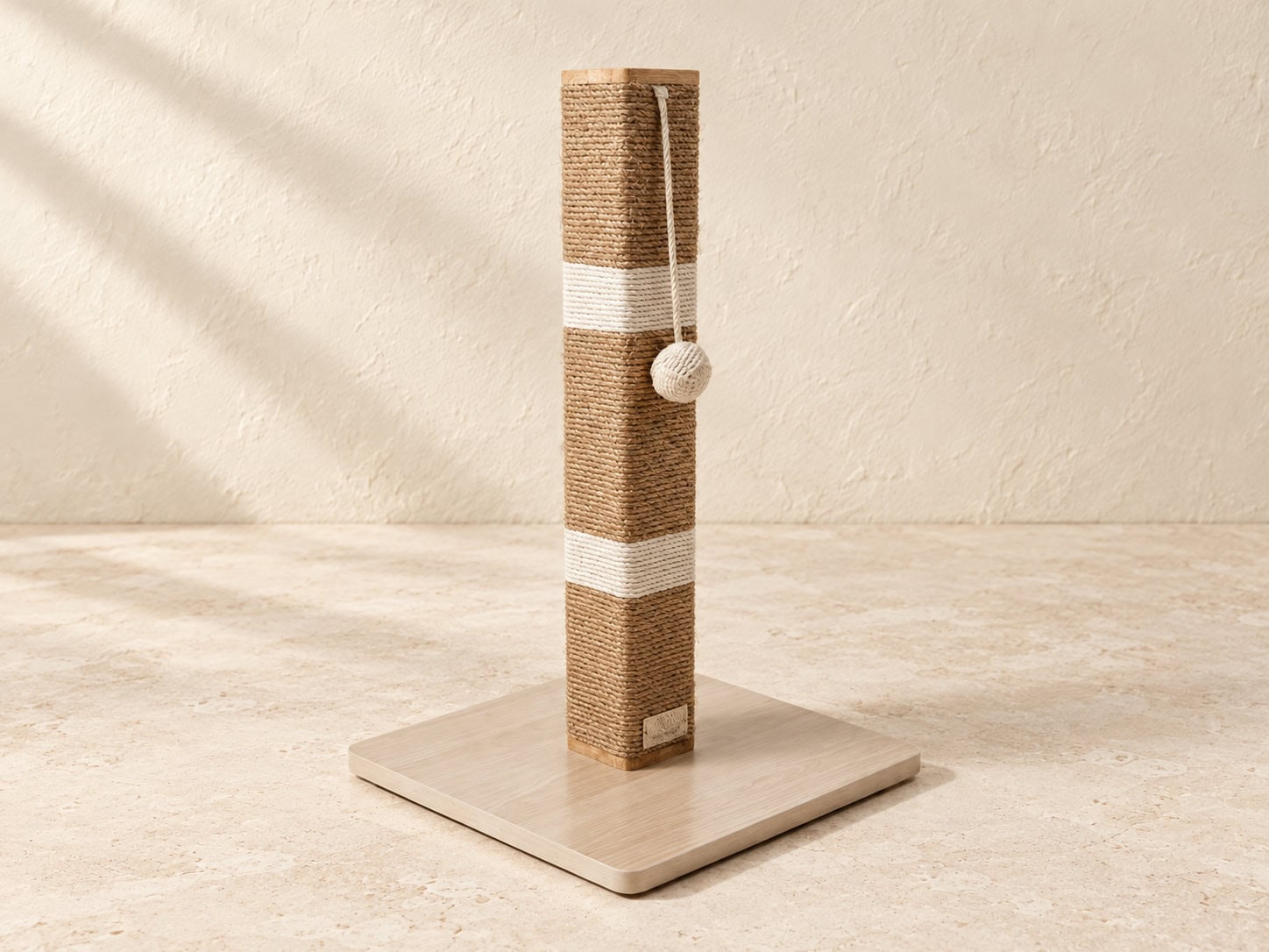 Square-Base Jute Scratching Post